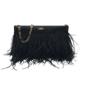 Michael Kors Large East West Tabitha Black Convertible Clutch